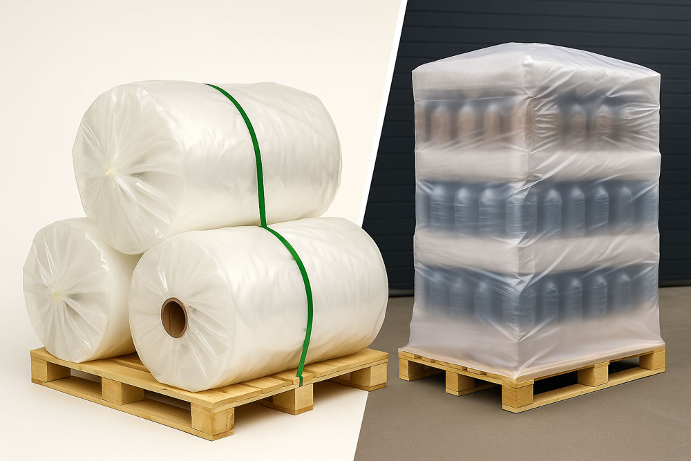 Паллетная плёнка с фальцами